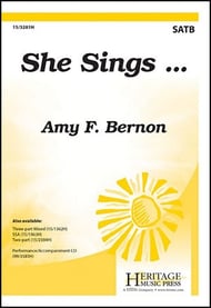 She Sings ... SATB choral sheet music cover Thumbnail